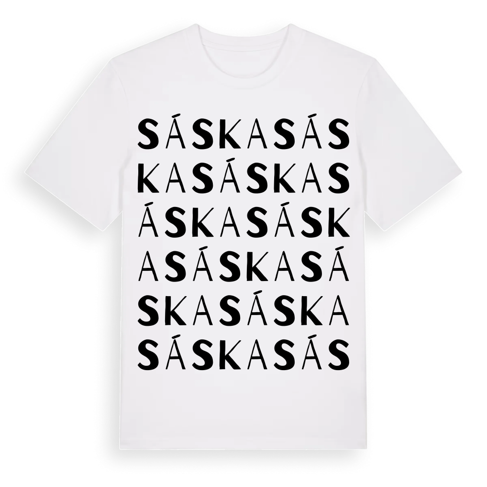 Sáska ordlek t-shirt – White, i miljö