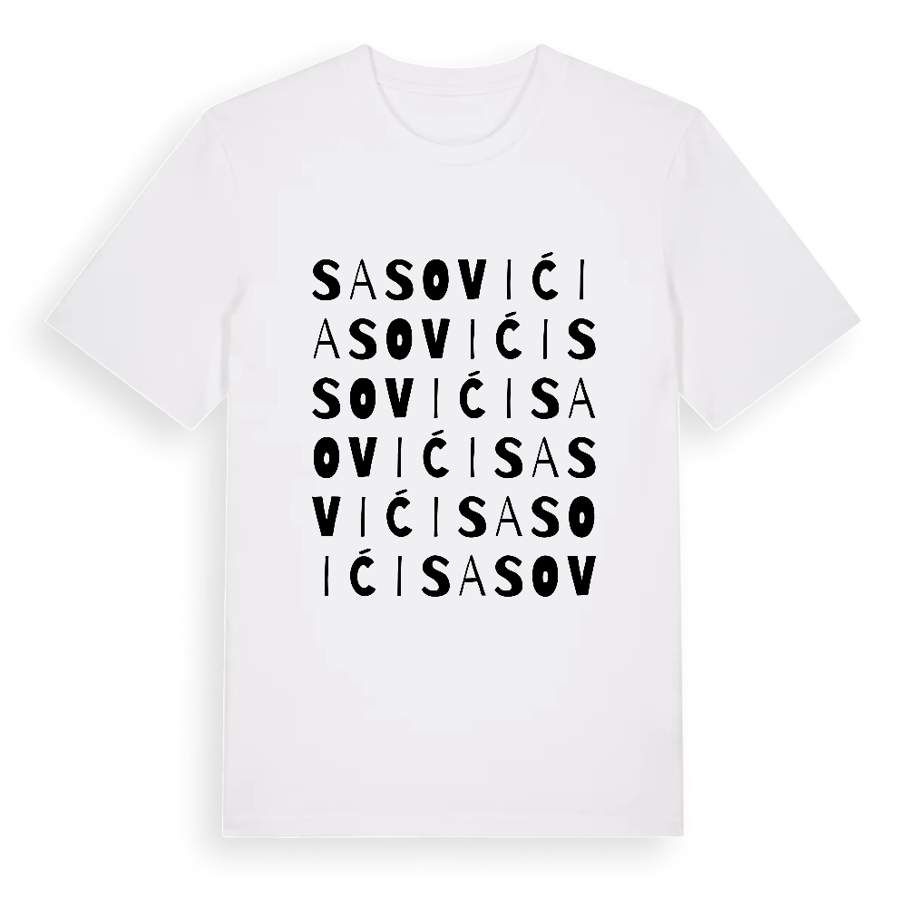 Sasovići ordlek t-shirt – White, i miljö