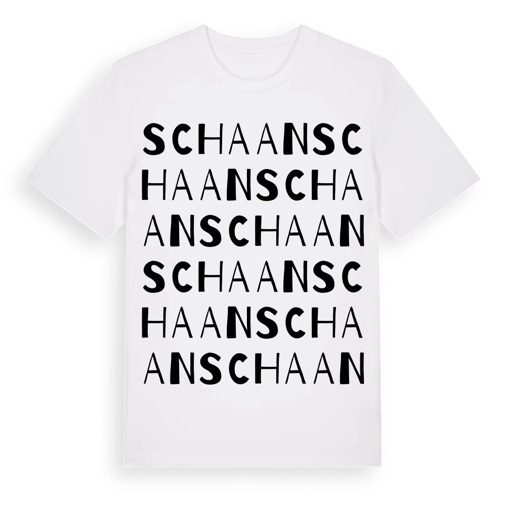 Schaan ordlek t-shirt – White, i miljö