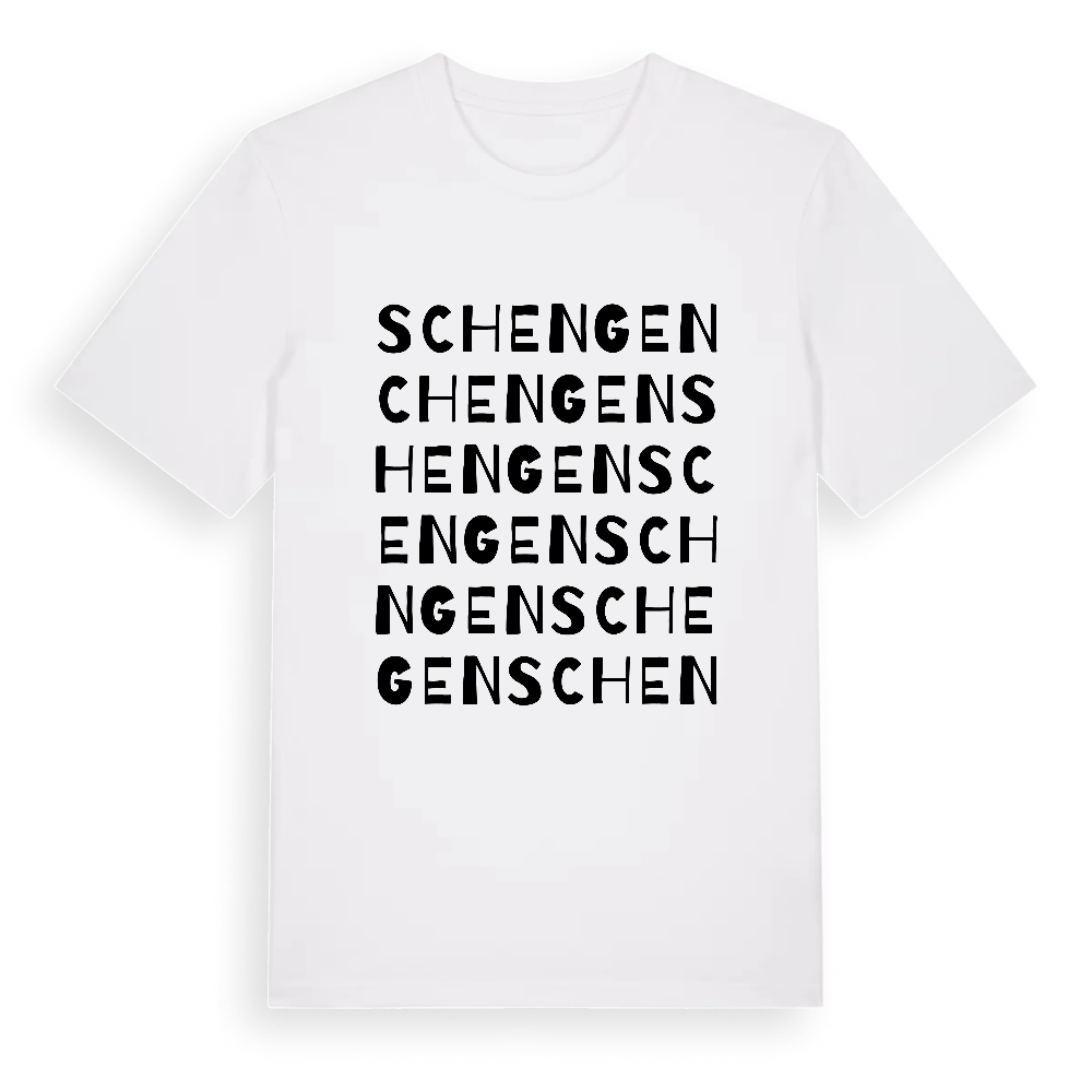 Schengen ordlek t-shirt – White, i miljö