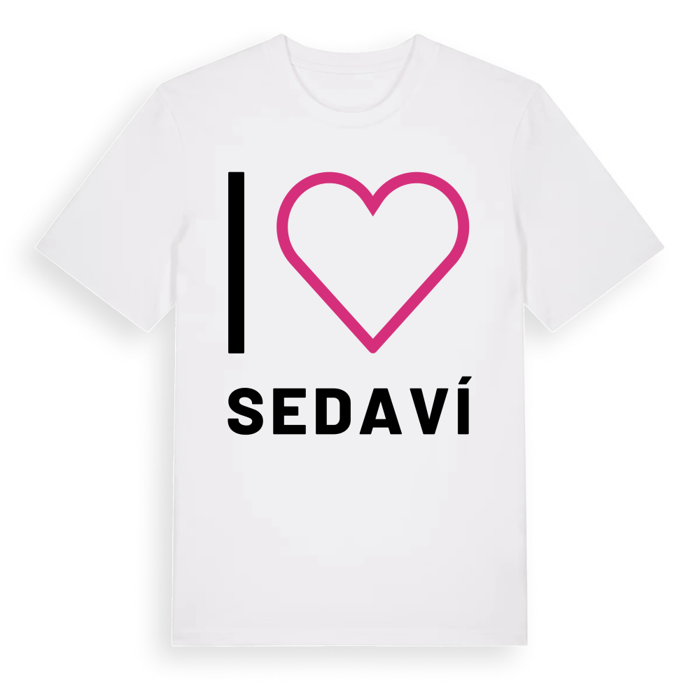 Jag älskar Sedaví t-shirt stort tryck – White, i miljö