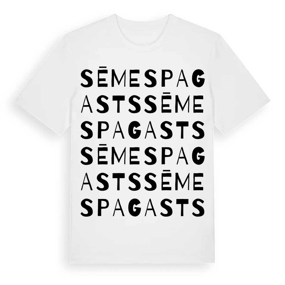 Sēmes pagasts ordlek t-shirt – White, i miljö
