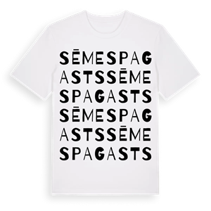 Sēmes pagasts ordlek t-shirt – ekologisk bomull t-shirt från Pinshirt