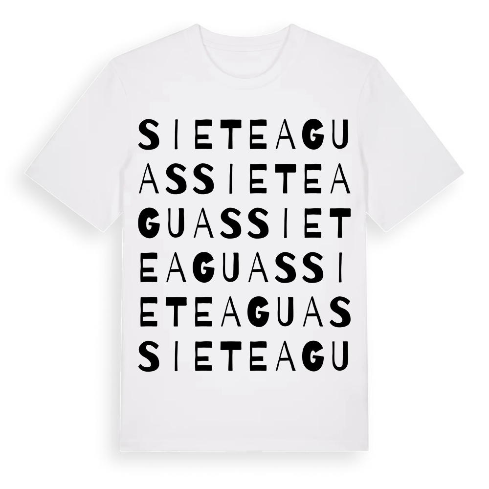 Siete Aguas ordlek t-shirt – White, i miljö