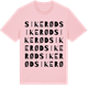 Pink Cotton t-shirt med Sikerød ordlek t-shirt