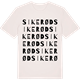 Vintage White t-shirt med Sikerød ordlek t-shirt