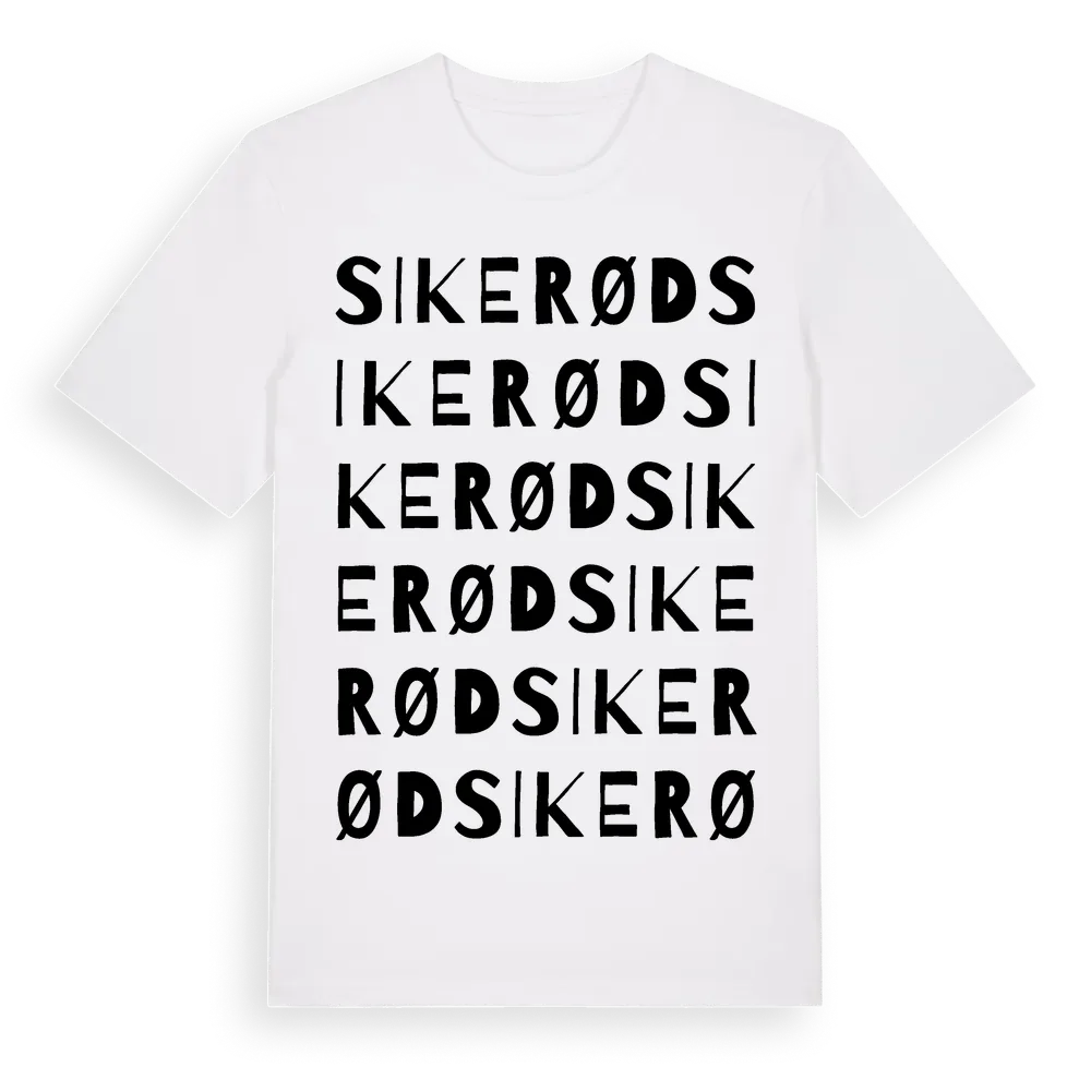 Sikerød ordlek t-shirt i miljö