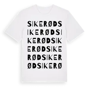 Sikerød ordlek t-shirt – ekologisk bomull t-shirt från Pinshirt
