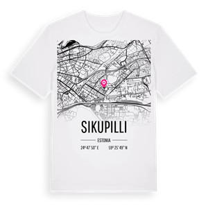 Sikupilli karta t-shirt – ekologisk bomull t-shirt från Pinshirt