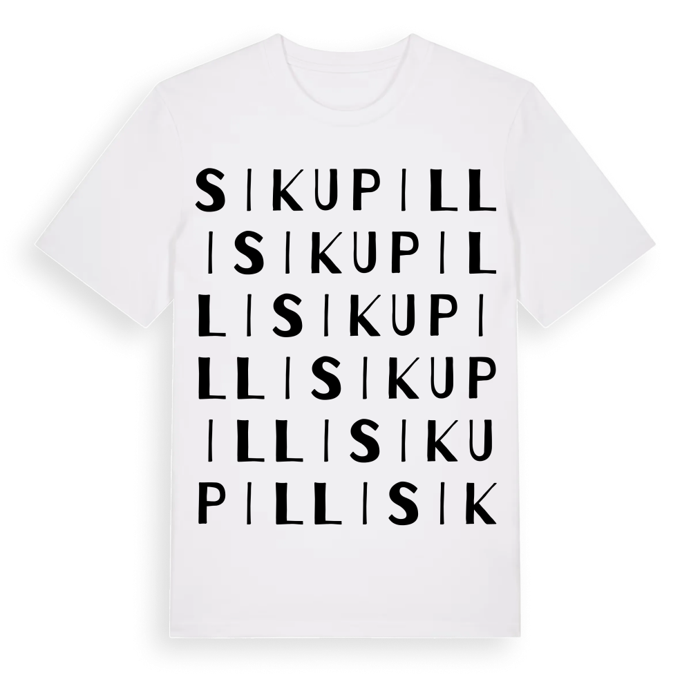 Sikupilli ordlek t-shirt – White, i miljö