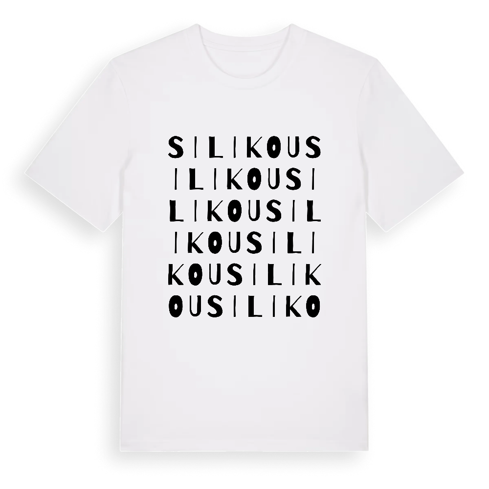 Silikou ordlek t-shirt – White, i miljö