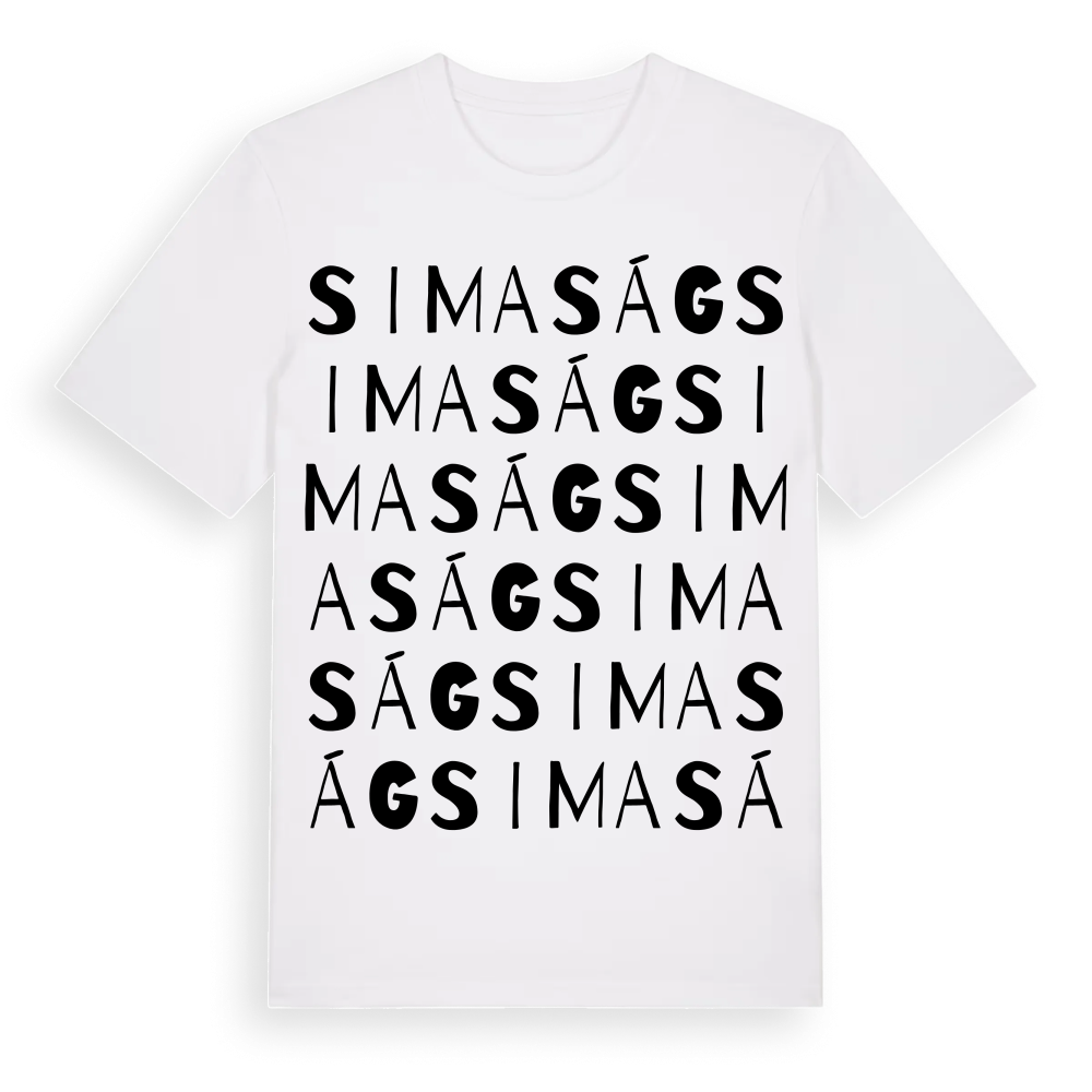 Simaság ordlek t-shirt – White, i miljö
