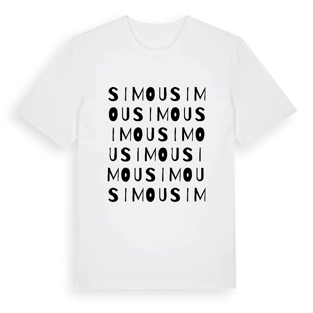 Simou ordlek t-shirt – White, i miljö