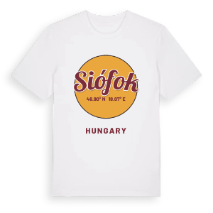 Siófok cirkel t-shirt – ekologisk bomull t-shirt från Pinshirt