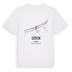 Siófok karta t-shirt – ekologisk bomull t-shirt från Pinshirt