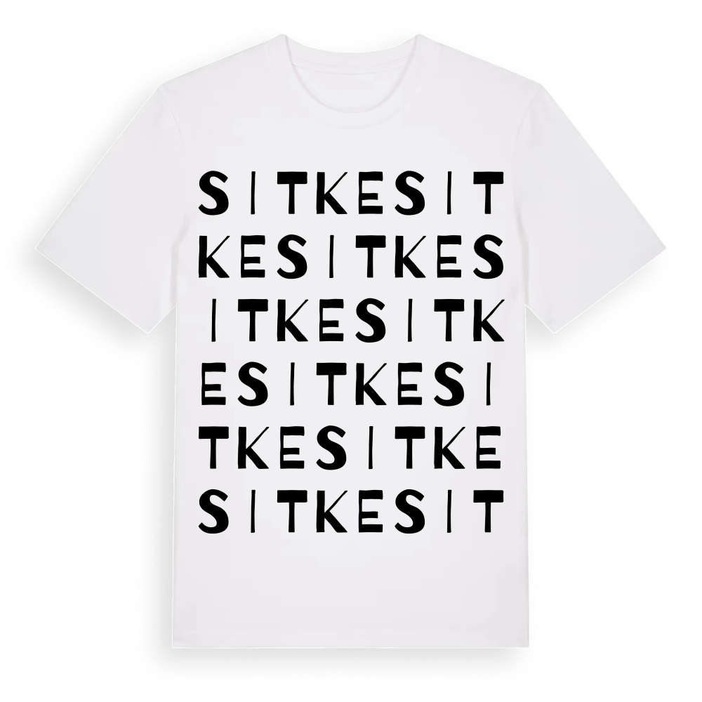 Sitke ordlek t-shirt – White, i miljö