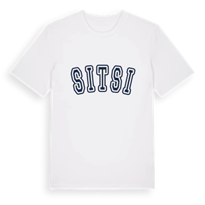 Sitsi college t-shirt – ekologisk bomull t-shirt från Pinshirt
