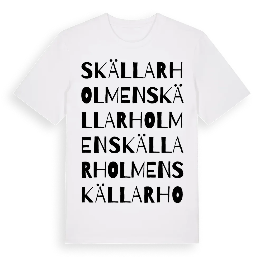 Skällarholmen ordlek t-shirt i miljö