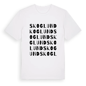Skoglund ordlek t-shirt – ekologisk bomull t-shirt från PinShirt