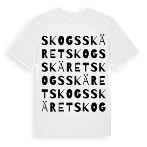 Skogsskäret ordlek t-shirt – ekologisk bomull t-shirt från Pinshirt