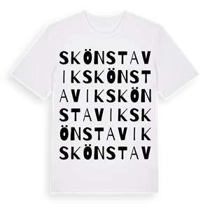 Skönstavik ordlek t-shirt – ekologisk bomull t-shirt från Pinshirt