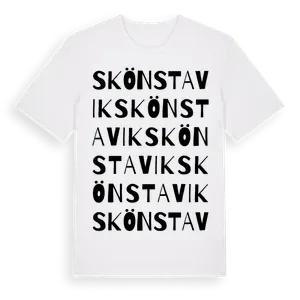 Skönstavik ordlek t-shirt – ekologisk bomull t-shirt från Pinshirt