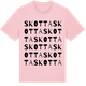 Pink Cotton t-shirt med Skotta ordlek t-shirt