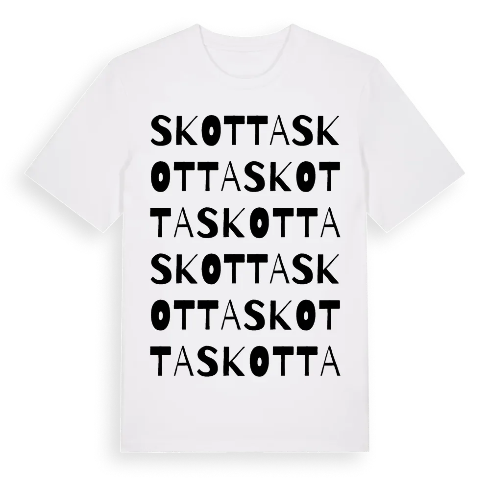 Skotta ordlek t-shirt i miljö