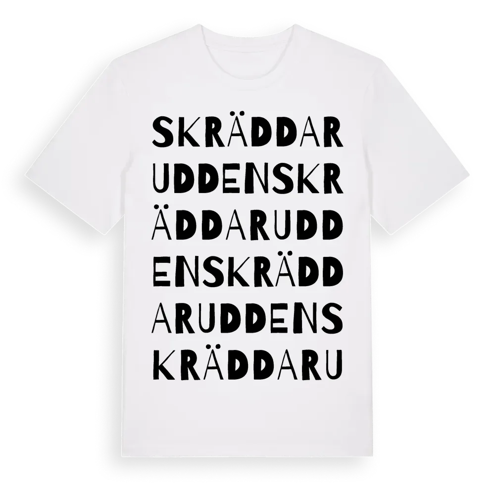 Skräddarudden ordlek t-shirt i miljö