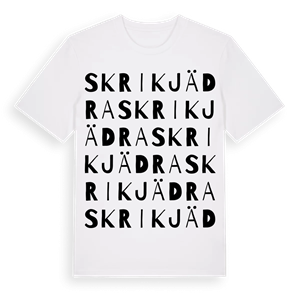 Skrikjädra ordlek t-shirt – ekologisk bomull t-shirt från Pinshirt