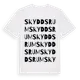 White t-shirt med Skyddsrum ordlek t-shirt