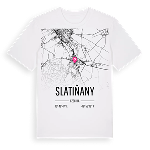 Slatiňany karta t-shirt – ekologisk bomull t-shirt från Pinshirt