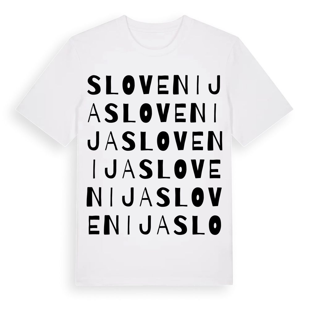 Slovenija ordlek t-shirt – White, i miljö