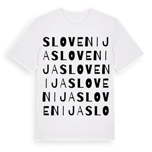 Slovenija ordlek t-shirt – ekologisk bomull t-shirt från Pinshirt