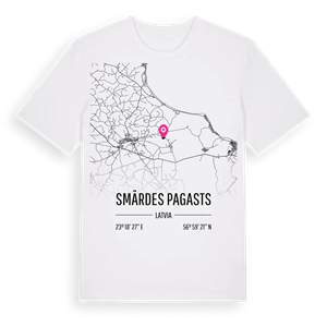 Smārdes pagasts karta t-shirt – ekologisk bomull t-shirt från Pinshirt