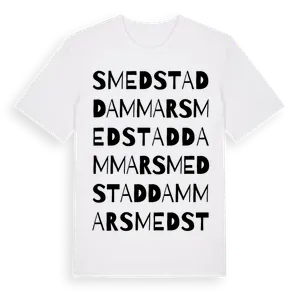 Smedstad Dammar ordlek t-shirt – ekologisk bomull t-shirt från Pinshirt