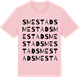 Pink Cotton t-shirt med Smestad ordlek t-shirt