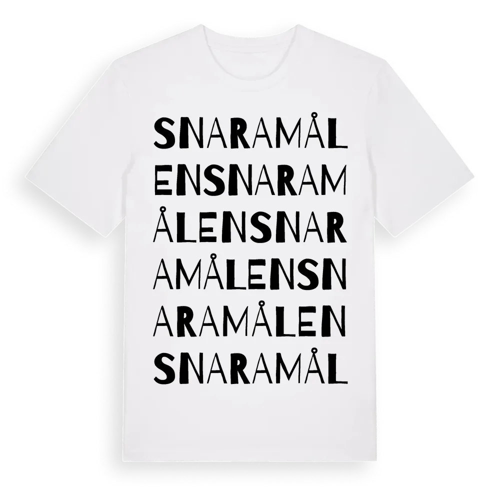 Snaramålen ordlek t-shirt i miljö