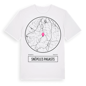 Snēpeles pagasts t-shirt – ekologisk bomull t-shirt från Pinshirt