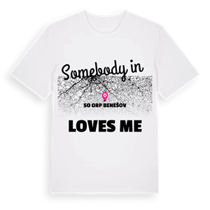 Någon i SO ORP Benešov älskar mig t-shirt – ekologisk bomull t-shirt från Pinshirt