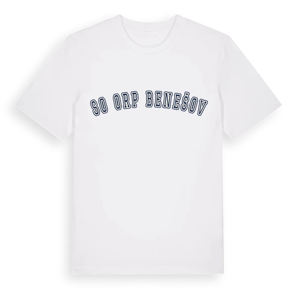 SO ORP Benešov college t-shirt – White, i miljö