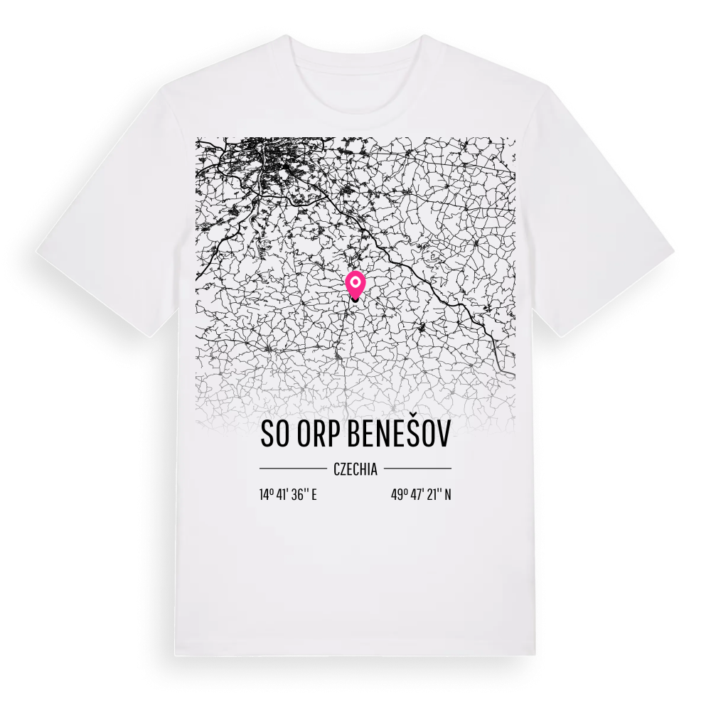 SO ORP Benešov karta t-shirt – White, i miljö
