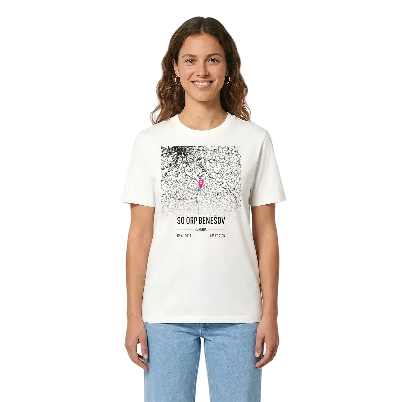 SO ORP Benešov karta t-shirt – White, i miljö