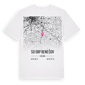 SO ORP Benešov karta t-shirt – ekologisk bomull t-shirt från Pinshirt