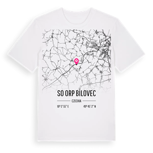 SO ORP Bílovec karta t-shirt – ekologisk bomull t-shirt från Pinshirt
