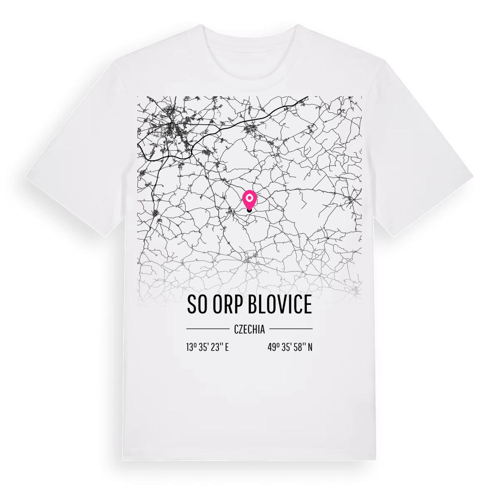 SO ORP Blovice karta t-shirt – White, i miljö