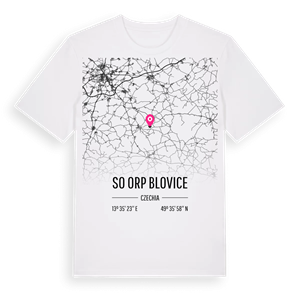 SO ORP Blovice karta t-shirt – ekologisk bomull t-shirt från Pinshirt