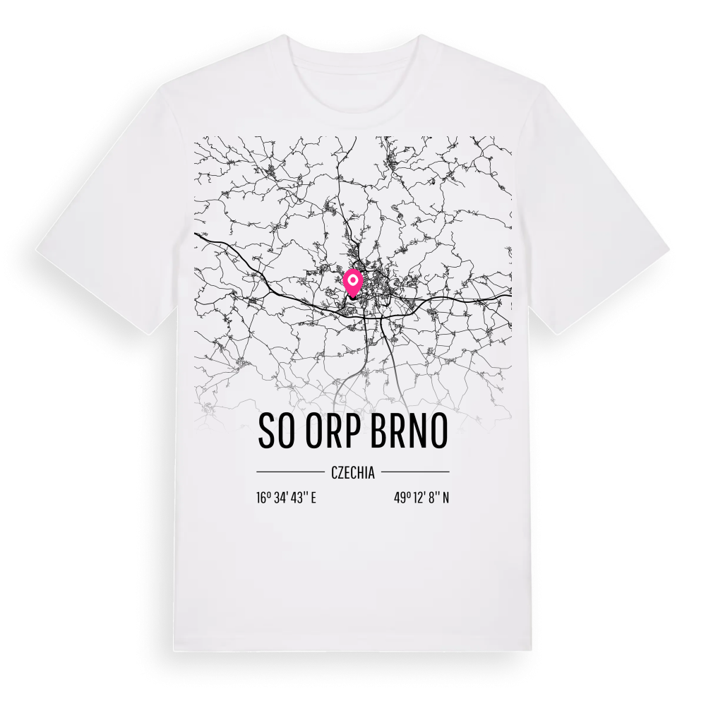 SO ORP Brno karta t-shirt – White, i miljö