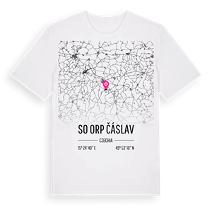 SO ORP Čáslav karta t-shirt – ekologisk bomull t-shirt från Pinshirt