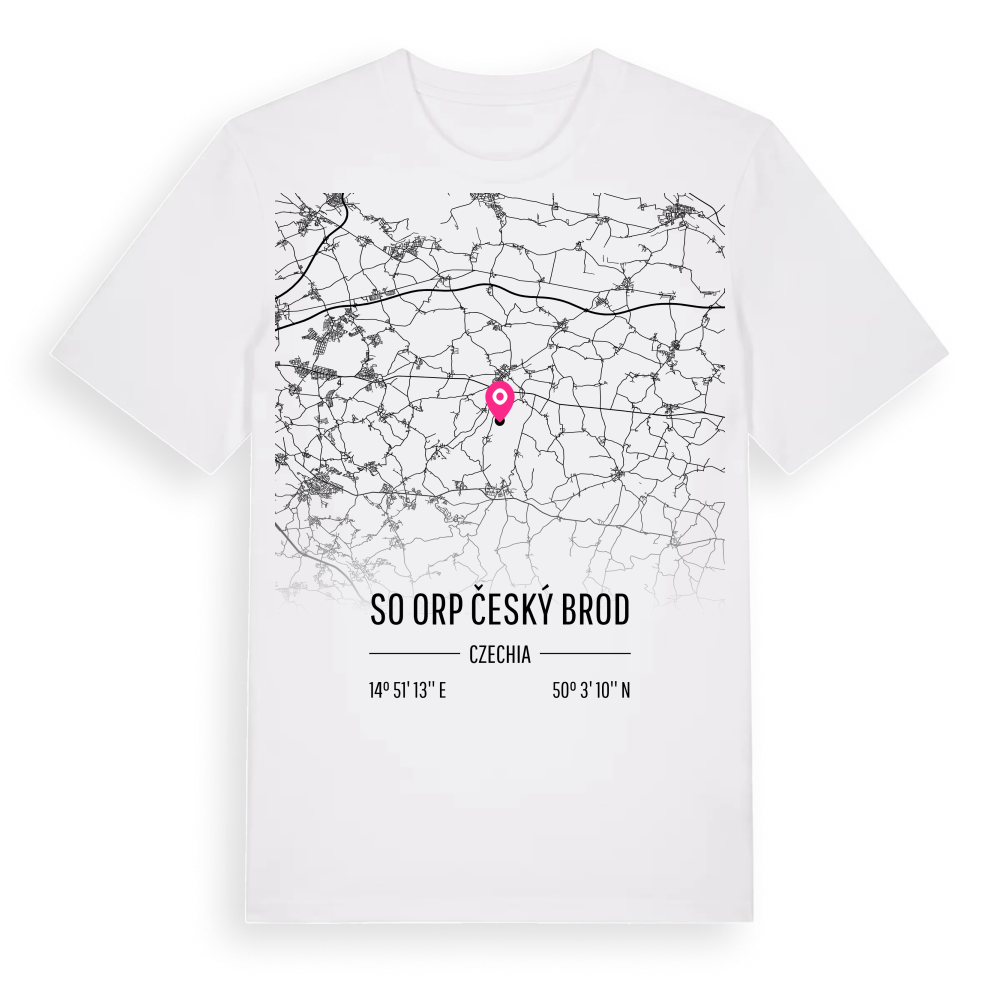 SO ORP Český Brod karta t-shirt – White, i miljö